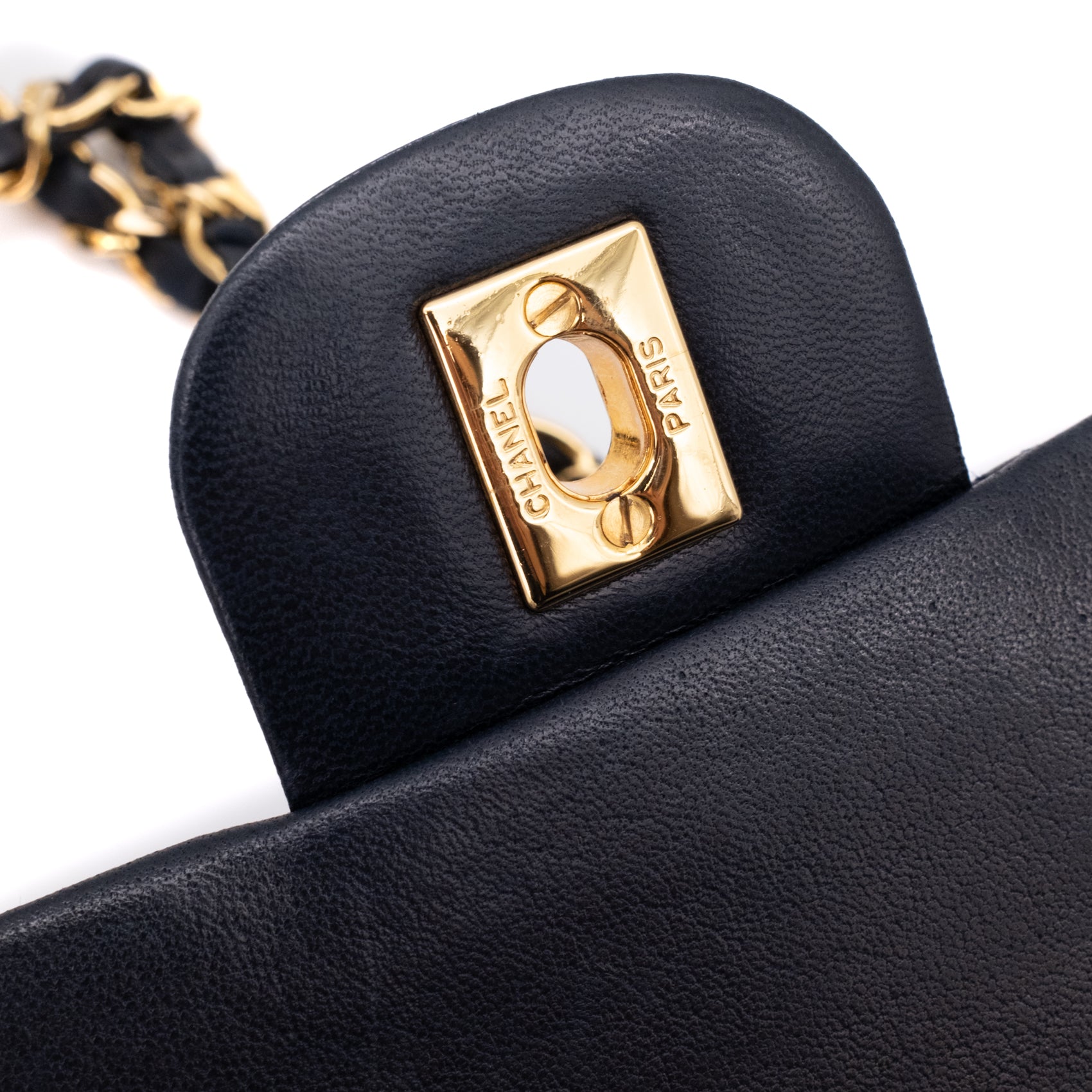Chanel Classic Double Flap Medium Lammleder Dunkelblau GHW 24k