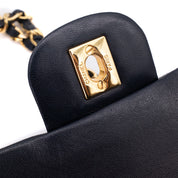 Chanel Classic Double Flap Medium Lammleder Dunkelblau GHW 24k