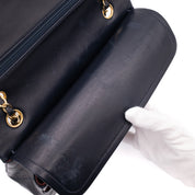 Chanel Classic Double Flap Medium Lammleder Dunkelblau GHW 24k
