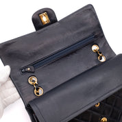 Chanel Classic Double Flap Bag Medium Lammleder Dunkelblau GHW 24k