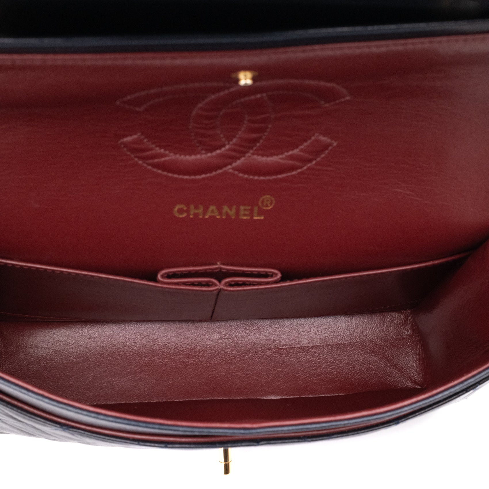 Chanel Classic Double Flap Medium Lammleder Dunkelblau GHW 24k