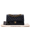 Chanel Classic Double Flap Bag Medium Lammleder Dunkelblau GHW 24k
