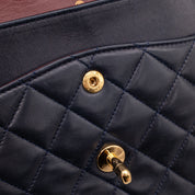 Chanel Classic Double Flap Medium Lammleder Dunkelblau GHW 24k