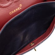 Chanel Classic Double Flap Medium Lammleder Dunkelblau GHW 24k