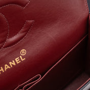 Chanel Classic Double Flap Bag Medium Lammleder Dunkelblau GHW 24k