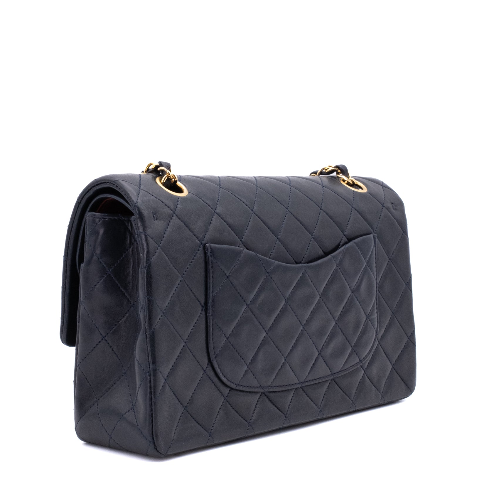 Chanel Classic Double Flap Medium Lammleder Dunkelblau GHW 24k