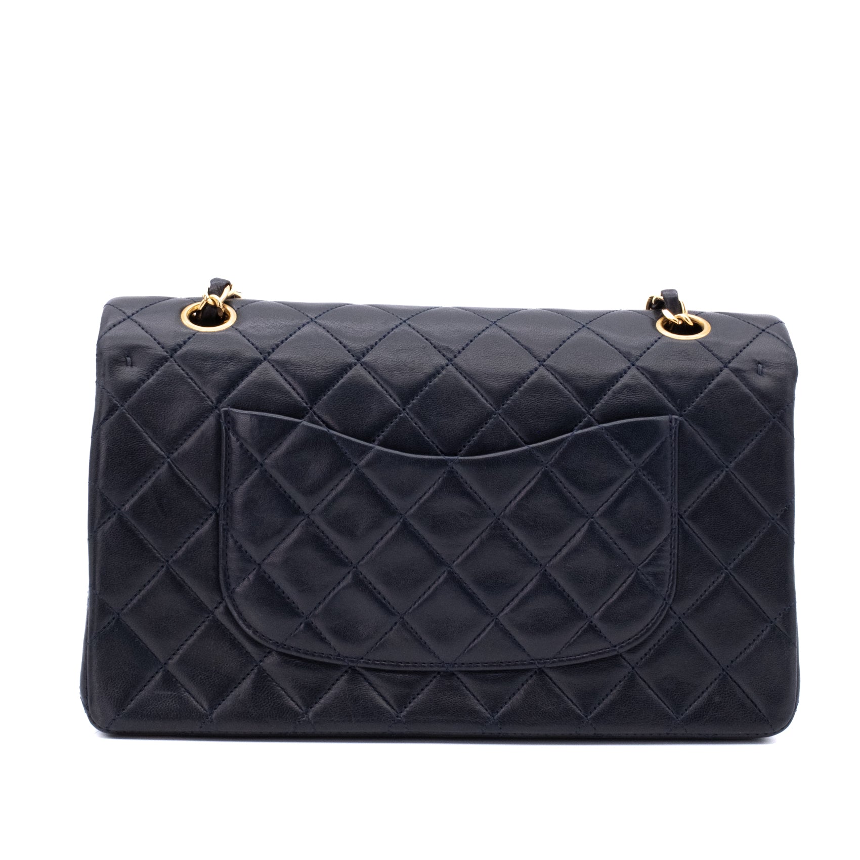 Chanel Classic Double Flap Medium Lammleder Dunkelblau GHW 24k
