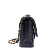 Chanel Classic Double Flap Medium Lammleder Dunkelblau GHW 24k