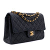 Chanel Classic Double Flap Bag Medium Lammleder Dunkelblau GHW 24k