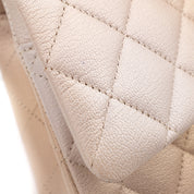 Chanel Classic Double Flap 22C Medium Goatskin Iridescent Beige Gold Cloudy Metallic Ombre GHW Matt