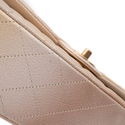 Chanel Classic Double Flap 22C Medium Goatskin Iridescent Beige Gold Cloudy Metallic Ombre GHW Matt