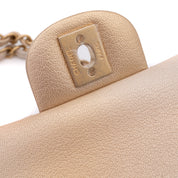 Chanel Classic Double Flap 22C Medium Goatskin Iridescent Beige Gold Cloudy Metallic Ombre GHW Matt