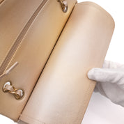 Chanel Classic Double Flap 22C Medium Goatskin Iridescent Beige Gold Cloudy Metallic Ombre GHW Matt