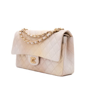 Chanel Classic Double Flap 22C Medium Goatskin Iridescent Beige Gold Cloudy Metallic Ombre GHW Matt