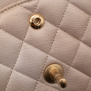 Chanel Classic Double Flap 22C Medium Goatskin Iridescent Beige Gold Cloudy Metallic Ombre GHW Matt