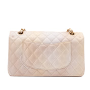 Chanel Classic Double Flap 22C Medium Goatskin Iridescent Beige Gold Cloudy Metallic Ombre GHW Matt