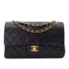 Chanel Classic Double Flap Bag Medium Lammleder Schwarz GHW 24k