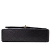 Chanel Classic Double Flap Bag Medium Lammleder Schwarz GHW 24k