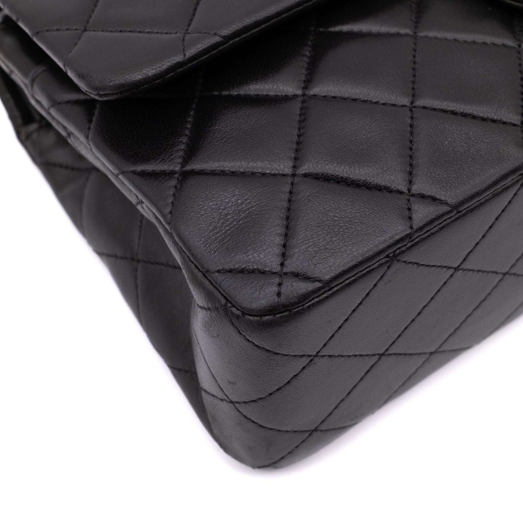Chanel Classic Double Flap Bag Medium Lammleder Schwarz GHW 24k
