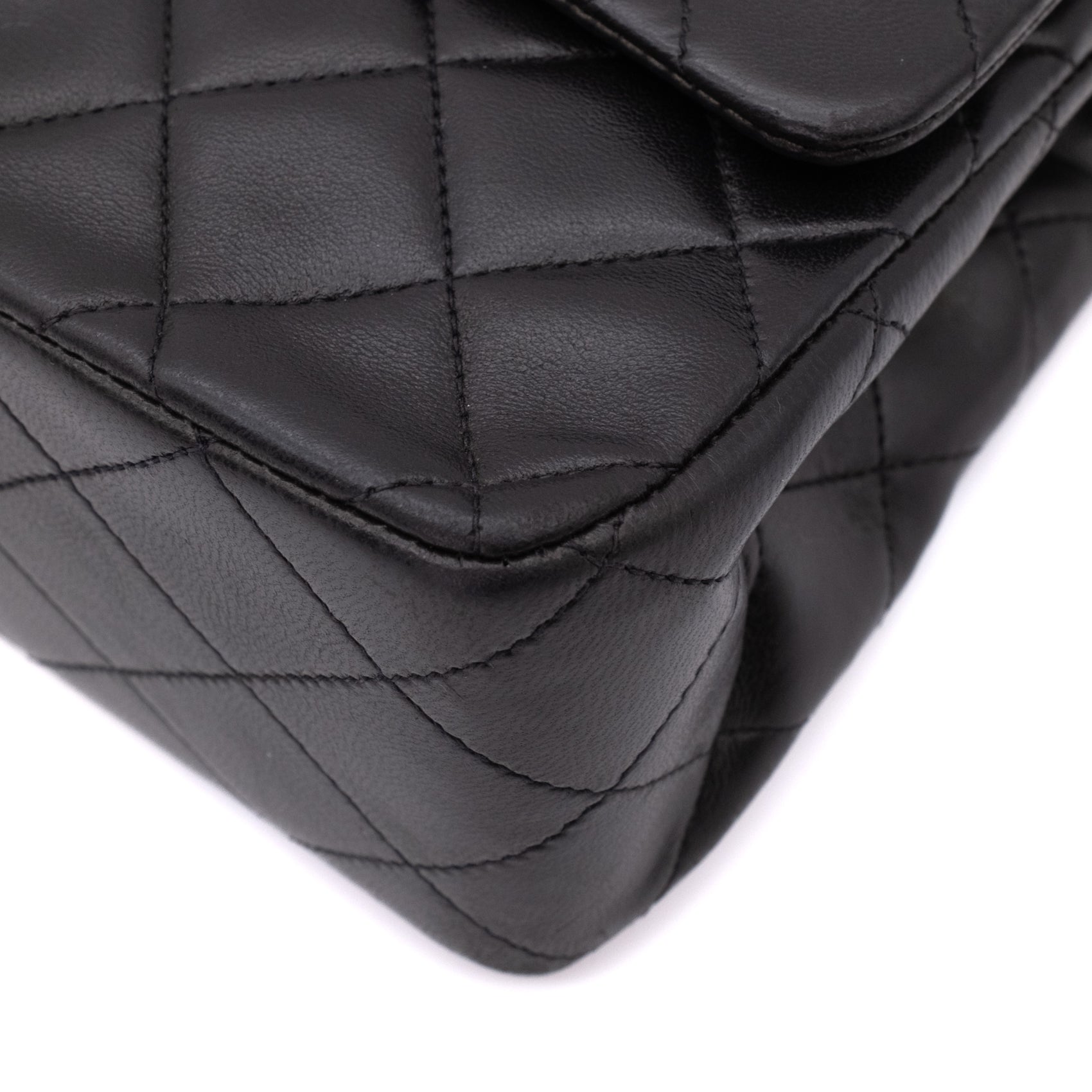Chanel Classic Double Flap Bag Medium Lammleder Schwarz GHW 24k