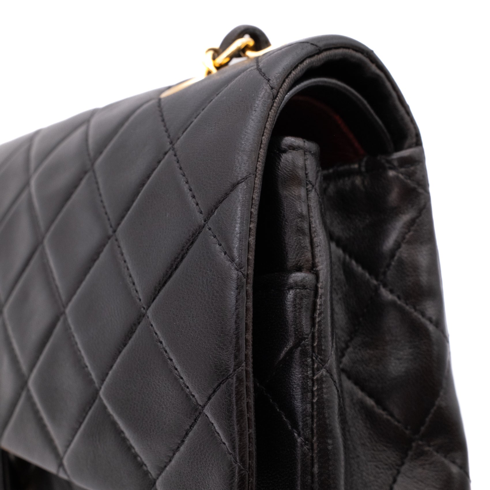 Chanel Classic Double Flap Bag Medium Lammleder Schwarz GHW 24k