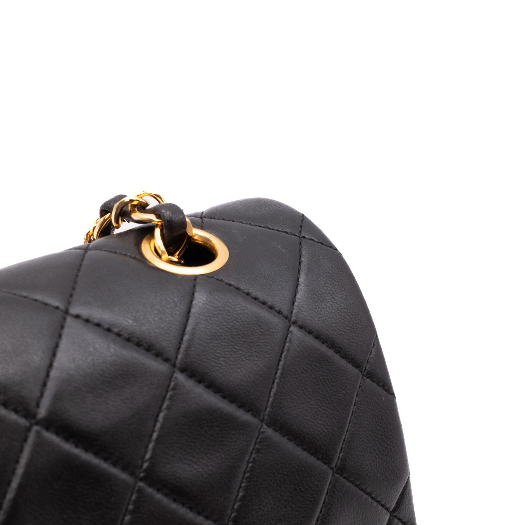 Chanel Classic Double Flap Bag Medium Lammleder Schwarz GHW 24k