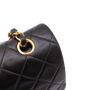 Chanel Classic Double Flap Bag Medium Lammleder Schwarz GHW 24k