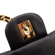 Chanel Classic Double Flap Bag Medium Lammleder Schwarz GHW 24k