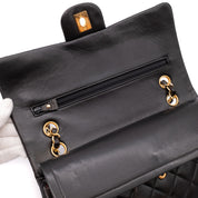 Chanel Classic Double Flap Bag Medium Lammleder Schwarz GHW 24k