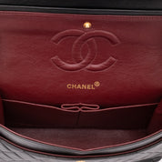 Chanel Classic Double Flap Bag Medium Lammleder Schwarz GHW 24k