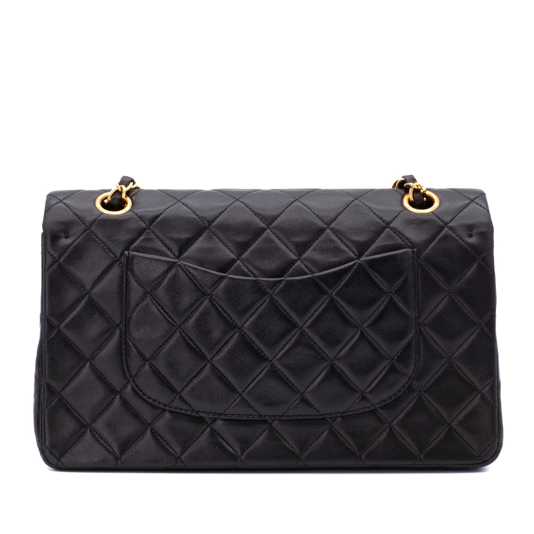 Chanel Classic Double Flap Bag Medium Lammleder Schwarz GHW 24k