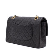 Chanel Classic Double Flap Bag Medium Lammleder Schwarz GHW 24k