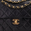 Chanel Classic Double Flap Bag Medium Lammleder Schwarz 24k GHW