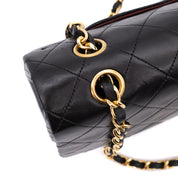 Chanel Classic Double Flap Bag Medium Lammleder Schwarz 24k GHW