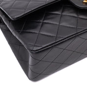 Chanel Classic Double Flap Bag Medium Lammleder Schwarz 24k GHW