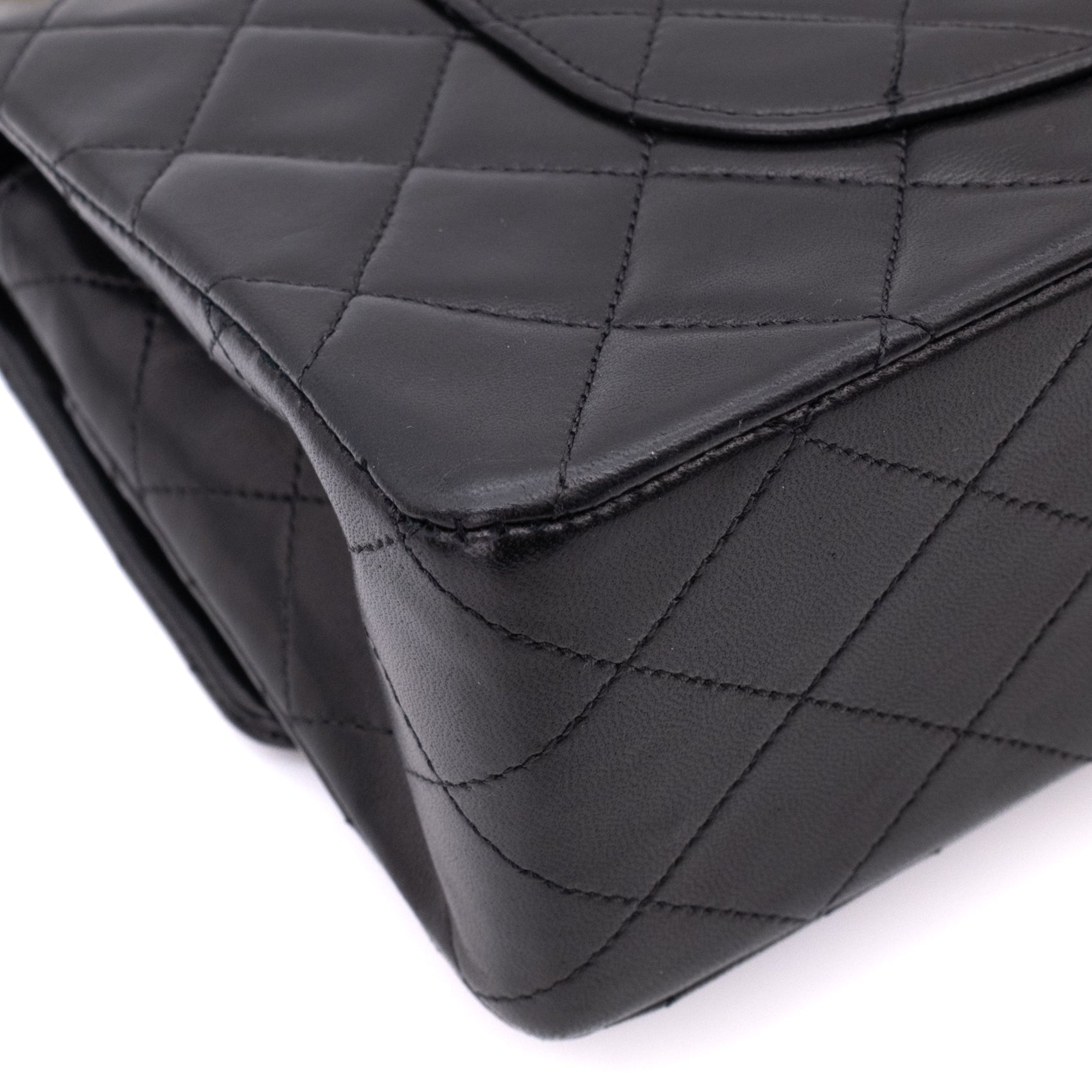 Chanel Classic Double Flap Bag Medium Lammleder Schwarz 24k GHW