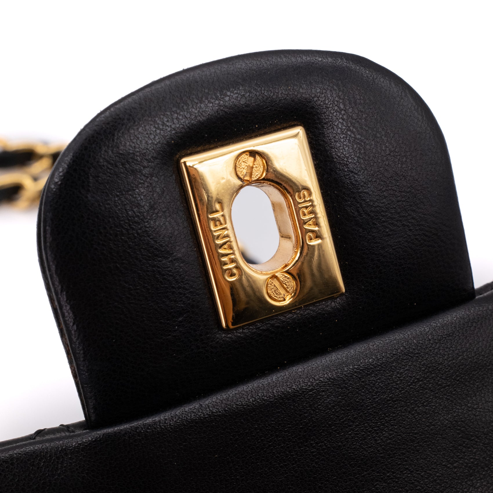 Chanel Classic Double Flap Bag Medium Lammleder Schwarz 24k GHW