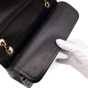 Chanel Classic Double Flap Bag Medium Lammleder Schwarz 24k GHW