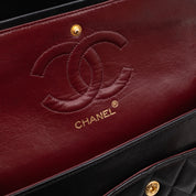 Chanel Classic Double Flap Bag Medium Lammleder Schwarz 24k GHW