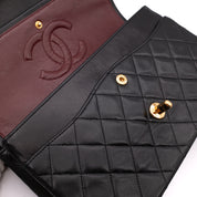 Chanel Classic Double Flap Bag Medium Lammleder Schwarz 24k GHW