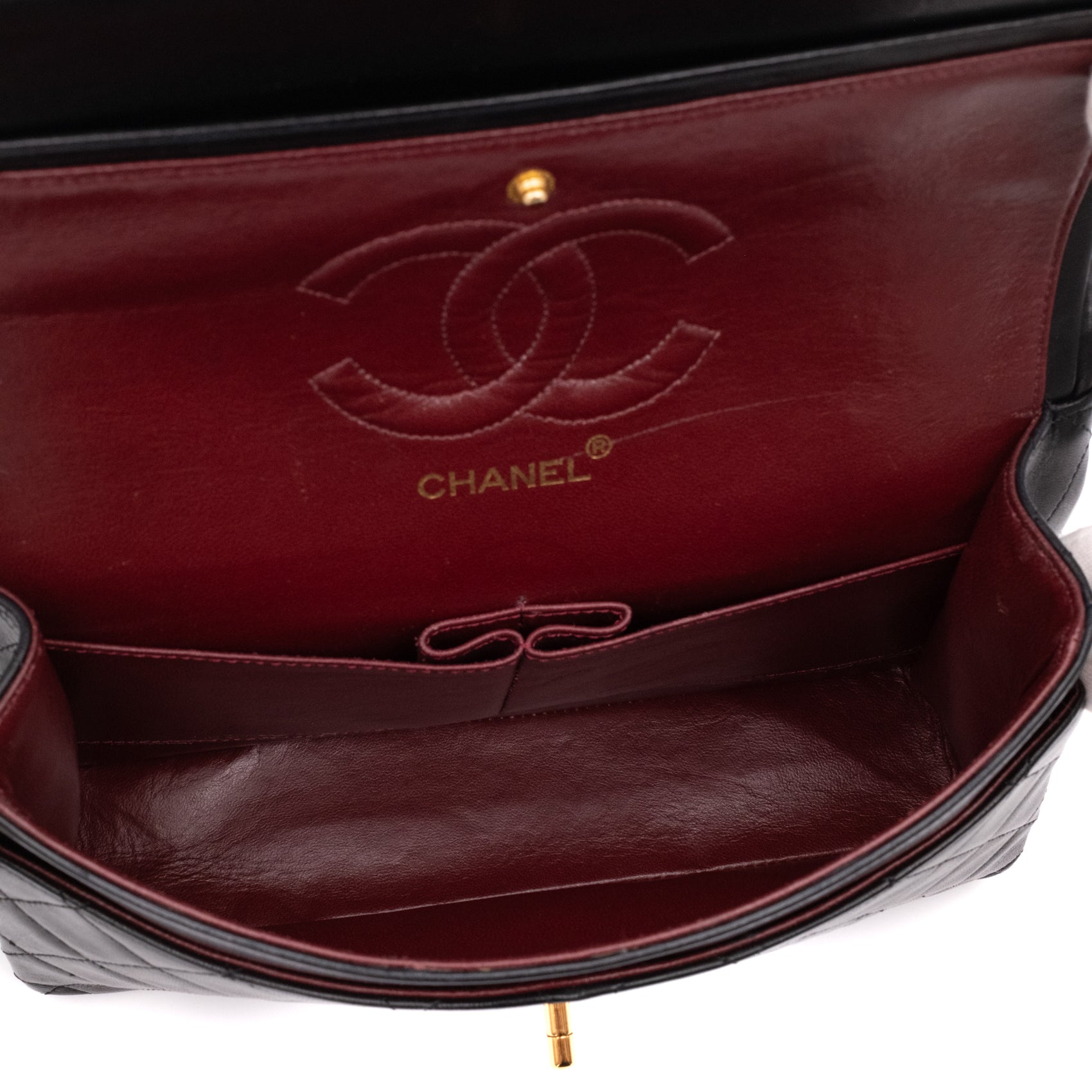 Chanel Classic Double Flap Bag Medium Lammleder Schwarz 24k GHW
