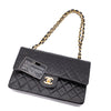 Chanel Classic Double Flap Bag Medium Lammleder Schwarz 24k GHW