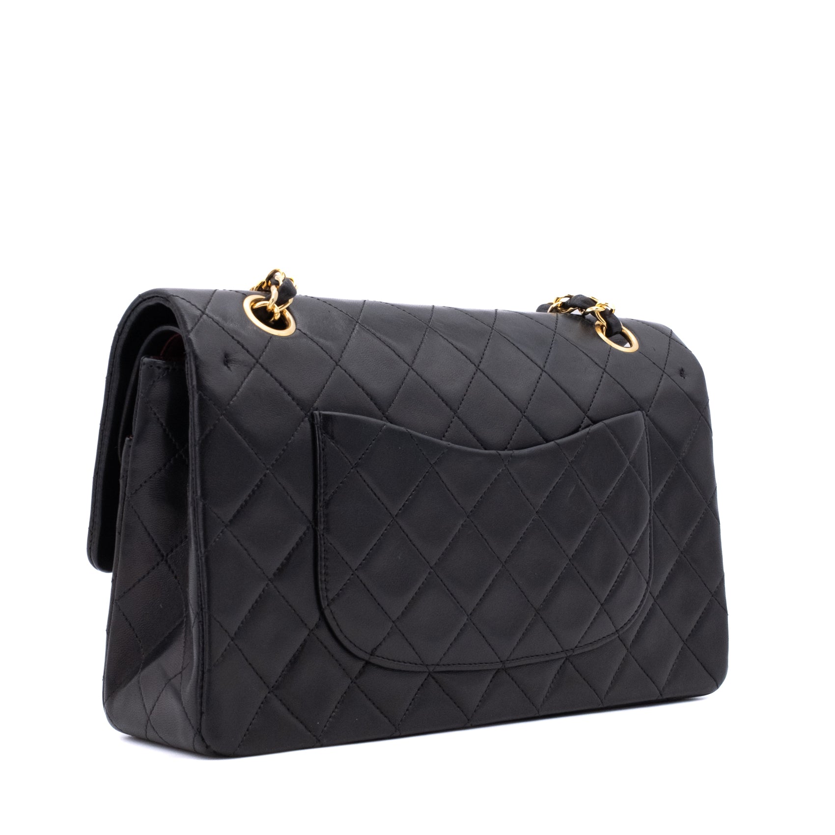 Chanel Classic Double Flap Bag Medium Lammleder Schwarz 24k GHW