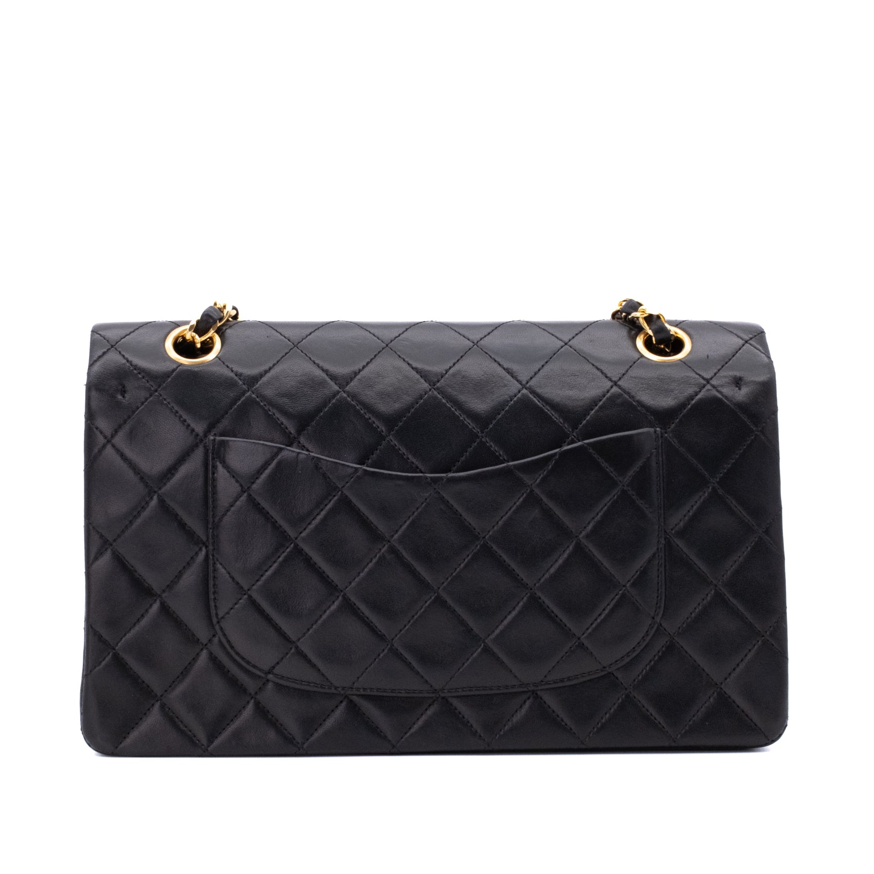 Chanel Classic Double Flap Bag Medium Lammleder Schwarz 24k GHW