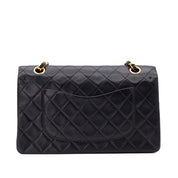 Chanel Classic Double Flap Bag Medium Lammleder Schwarz 24k GHW