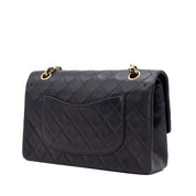 Chanel Classic Double Flap Bag Medium Lammleder Schwarz 24k GHW