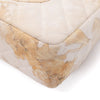 Chanel Double Flap Bag Medium Denim Beige Off-White Blumenmuster GHW Matt