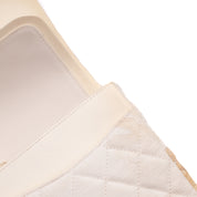 Chanel Double Flap Bag Medium Denim Beige Off-White Blumenmuster GHW Matt
