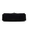Chanel Classic Double Flap Bag Medium Velourleder Schwarz 24k GHW