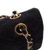 Chanel Classic Double Flap Bag Medium Velourleder Schwarz 24k GHW